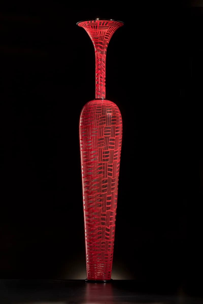 Red Mosaic Vase by Dante Marioni